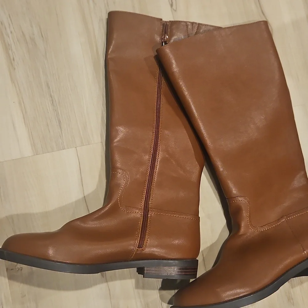 NEW! ANN TAYLOR LOFT Cognac Tall Riding Boots 11.